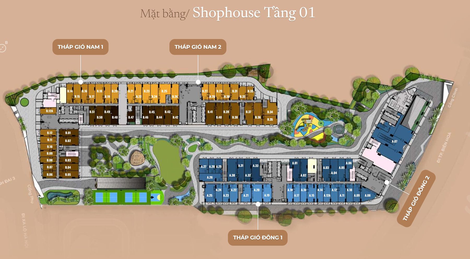 Mặt bằng tổng thể dự án River Collection